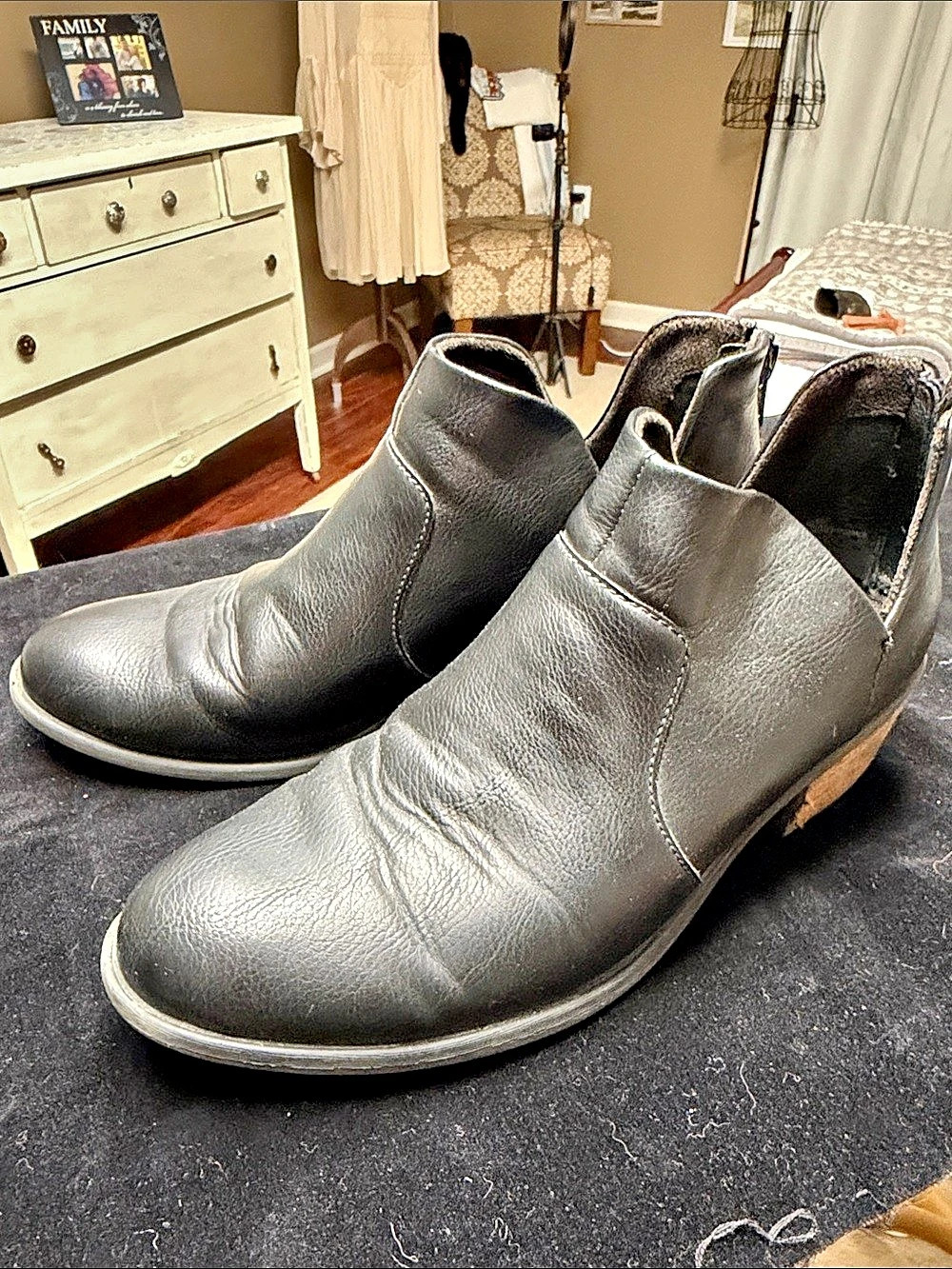b.o.c Black Heeled Ankle Boots